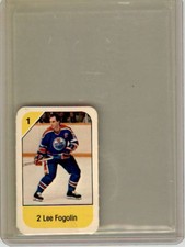 1982-83 POST CEREAL MINI NHL HOCKEY CARD LEE FOGOLIN EDMONTON OILERS #NNO