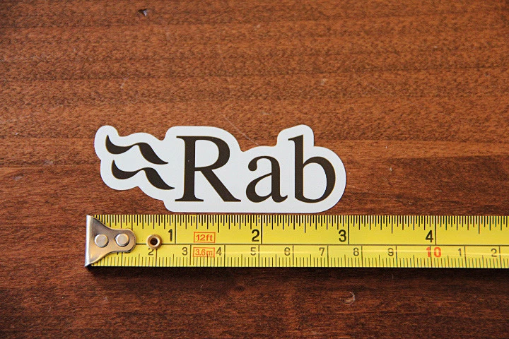 RAB Outerwear STICKER Decal NEW White Black