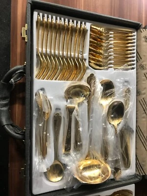 Besteckkasten im Koffer Chromnickelstahl mit 18/10 23/24 karat 70tlg. - Bild 1 von 3