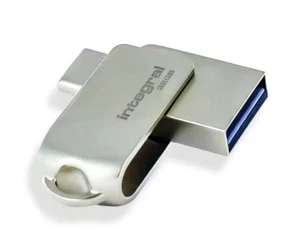 Integral 32GB USB 3.0 USB C and A Flash Drive Superspeed USB Dual Memory Stick - Picture 1 of 2