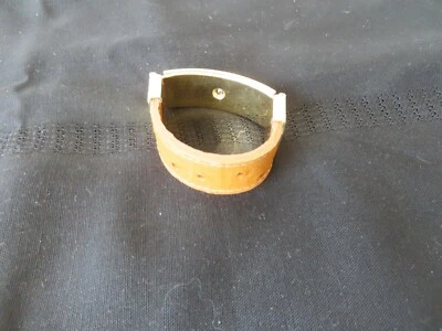 CC SKYE Roosevelt Gold Turnlock  Cuff Bracelet in tan ostrich - Image 1 of 4