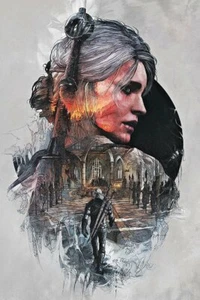 The Witcher Metal Poster Geralt Ciri Yennefer Triss 7x11 12x18 #1 - Picture 1 of 1