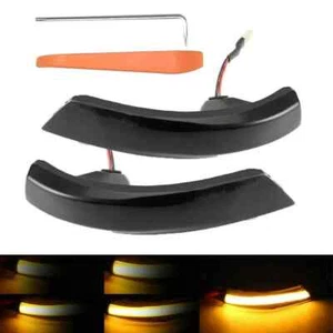 1 Pair Dynamic Smoked LED Turn Signal Light Mirror Indicator for Focus 2008-2016 - Picture 1 of 2