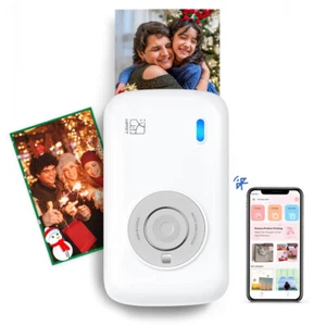 Portable Photo Printer for iPhone & Android, 2.1x3.4 Mini Instant Color Printer, - Picture 1 of 9