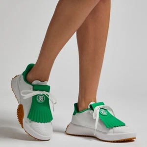 G/Fore scarpa da golf donna G.112 traforata kiltie sneaker taglia 6 9,5 verde quadrifoglio - Foto 1 di 10