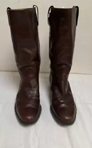 Gucci Boots Men's Dark Brown Leather Size 41.5 (8.5) 13" Tall - Picture 1 of 16