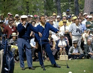 ARNOLD PALMER BEN HOGAN MASTERS 1966 8X10 GLOSSY PHOTO IMAGE #1 - Picture 1 of 1