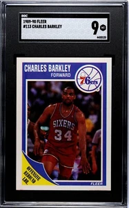 1989-90 Fleer Charles Barkley #113 SGC 9 - Picture 1 of 2