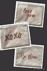  White Canvas Cosmetic Make-up Bag Pencil Pouch Rose Gold Glitter XOXO BE MINE 