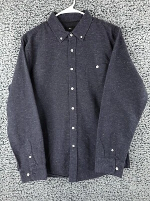 Camisa OBEY Manga Larga Con Botones Para Hombre L Azul Algodón Informal Suave Foto 1 de 4