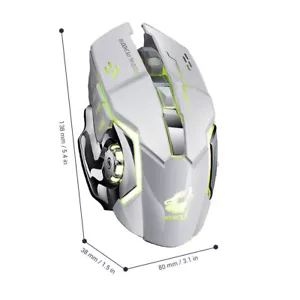 Rechargeable X8 Wireless Game Mouse Silent Led Backlit Usb 1800Dpi Optical TDM - Picture 1 of 13