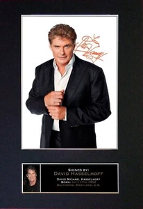 #102 DAVID HASSELHOFF Reproduction Autograph Mounted Signed Photograph A4 - Foto 1 di 2