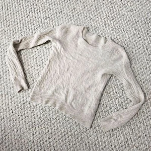 Pullover mit Zopfmuster 100% Kaschmir - Größe S (Junioren) - Bild 1 von 10