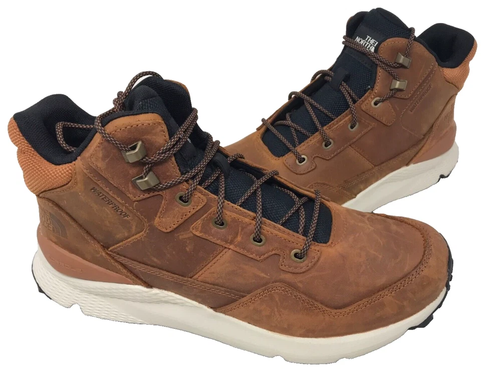 The North Face Men's Vals II Mid Leather Waterproof Boots Brown Size:14 82D - Image 1 of 4