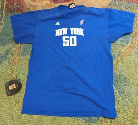 vtg Y2k new york liberty Jersey t shirt Youth XL/womens M Jessica Davenport WNBA Cover