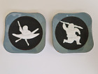 CANDIAN INUIT ART  by EREN ~ESKIMOS~ glass pin dishes x 2