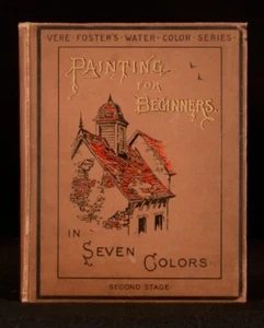 c1890 Vere Foster's Painting for Beginners Coloured Plates - Imagen 1 de 9