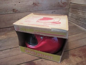 Vintage 1970-80's JAVELIN DOT 6605 RED Full Face SPORT HELMET Motorcycle - Picture 1 of 17