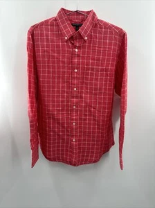 Camicia da uomo rossa Banana Republic taglia M vetro a quadretti bottoni manica lunga - Foto 1 di 6