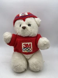 Olympic Mascot Bear 3M Albertville 1992 Stuffed Animal Amsterdam - Picture 1 of 6