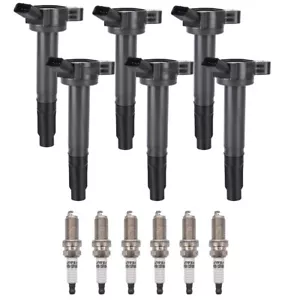6pcs Ignition Coil & Spark Plug For 2007-2017 Toyota Camry Lexus ES350 3.5L V6 - Picture 1 of 12
