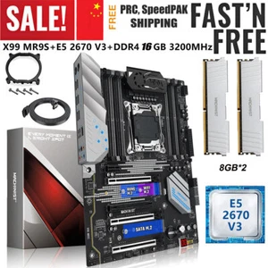X99 Motherboard LGA 2011-3 2*8GB DDR4 3200MHz with Xeon E5 2670 V3 CPU Combo Set - Picture 1 of 11