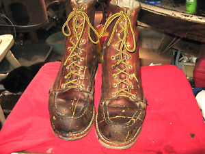 Thorogood Mens 8" USA Moc  Toe Lace-Up Work Boots mens 8.5 D union made in USA