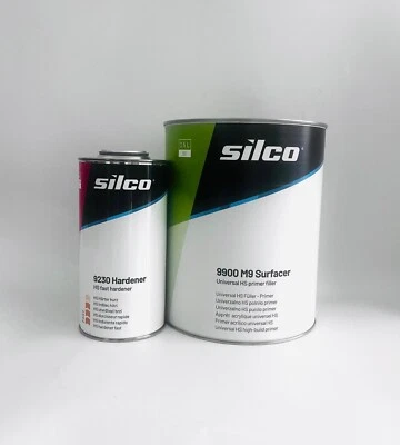 Silco 9900 M9 High Build HS 2k Primer Kit 9230 Fast Hardener 3.5L + 700ml GRIS