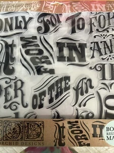 Iron Orchid Design Block Type Stamp - Picture 1 of 2