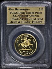 1857/0 Gold $10 49er Horseman / S.S. Central America Shipwreck / PCGS DPL Proof