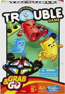 Hasbro Gaming Pop-O-Matic Trouble Grab & Go Game (Travel Size) - Picture 1 of 4