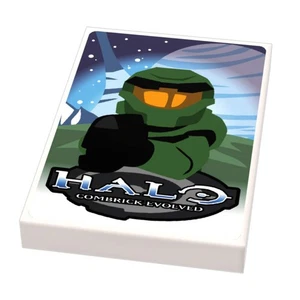 HALO: Bricks Evolved Video Game Cover (2x3 Tile) made using LEGO part - B3 Custo - Picture 1 of 1