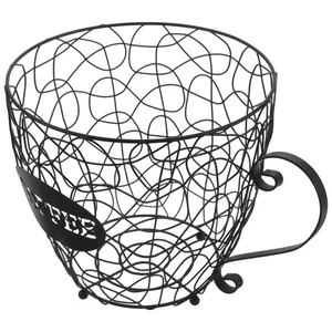  Kaffeepadhalter – Aufbewahrungskorb für Espressokapseln in Eisenbecherform – - Bild 1 von 16