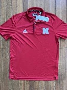 Polo tecnica uomo Nebraska Cornhuskers Adidas Coaches Sideline nuova con etichette uomo media - Foto 1 di 9
