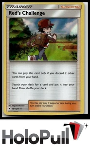 Pokémon TCG SM - Unbroken Bonds Red's Challenge #184/214 Holo Rare - Picture 1 of 2