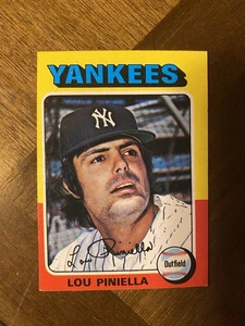 1975 topps baseball mini. Lou Piniella Card #217 EX - Picture 1 of 3