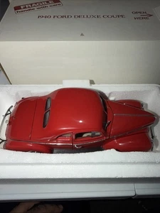 Danbury Mint 1940 Ford Deluxe Coupe Red Diecast Model Car - Picture 1 of 13