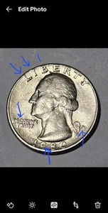 Moneda de cuarto George Washington 1980 llena “D” error raro muchos errores envío y devolución gratuitos - Imagen 1 de 7