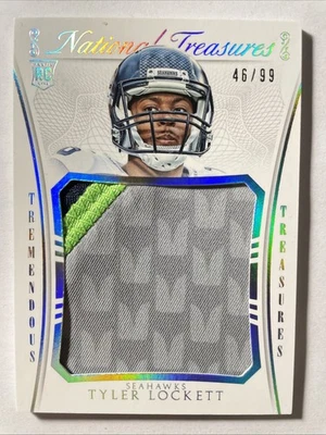 2015 National Treasures TYLER LOCKETT RC Tremendous Treasures 3 Color Patch /99 - Image 1 of 2