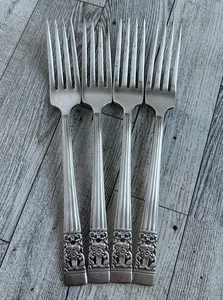 Oneida Community CORONATION Silverplate 4 Dinner Forks 1936 Silverware Flatware - Picture 1 of 7