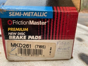 Pontiac FIERO 1984-87 FrictionMaster MKD-261 Disc Brake Pad Pads Set - Imagen 1 de 3