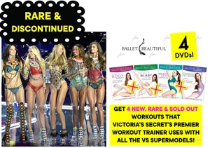 BALLET BEAUTIFUL WORKOUT DVD LOT SUPERMODEL CLASSIC TONING CARDIO BURN SET *RARE - Picture 1 of 24