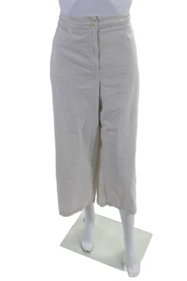 Pantalones Cortos Eileen Fisher Mujer Dos Bolsillos Tiro Alto Beige Talla XL Foto 1 de 4