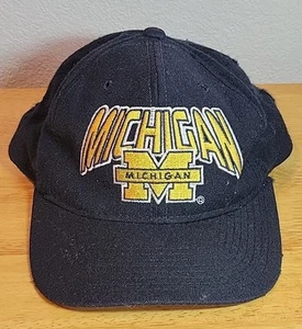 Vtg University of Michigan Wolverines Starter The Right Hat Cap 90s Wool See Des - Picture 1 of 15