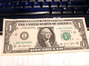 August 13th 1939 $1 One Dollar Bill Fancy Serial Number Birthday Note 08131939 - Picture 1 of 3