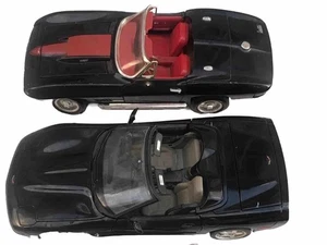 1:18 Lot Of 2 Black Chevrolet Corvettes - Bburago and Ertyl Diecast READ - Picture 1 of 15