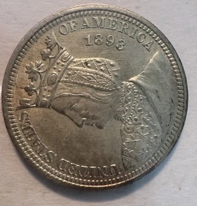 1893 Columbian Expo Isabella Quarter Dollar Commemorative - Picture 1 of 2