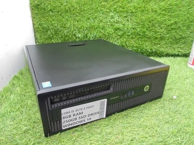 HP PRO DESK 800 G1 SFF I5 4570 8GB 250GB SSD WINDOWS 10 PC DESKTOP SLIM SFF - Image 1 of 2