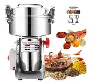 2000g Elektrische Getreidemühle Gewürzmühle Getreidemühle Edelstahl 30er 28000U/min Hoch - Bild 1 von 5