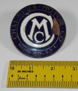 Raro 1912 1913 1914 Chalmers Motor Car Detroit Radiador Emblema Latón Insignia Logo - Imagen 1 de 4